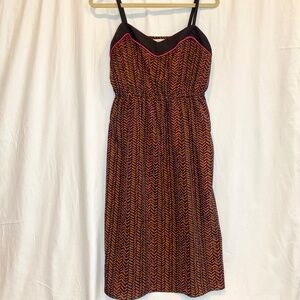 Petite Zigzag Midi Dress, Loft